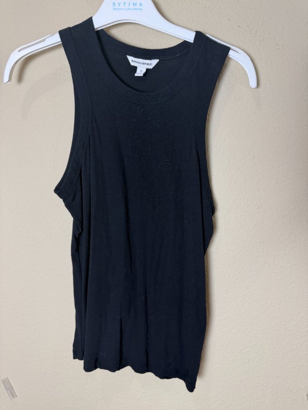 Banana Republic Cotton Knit Super Soft Black Tank Top Size Small
